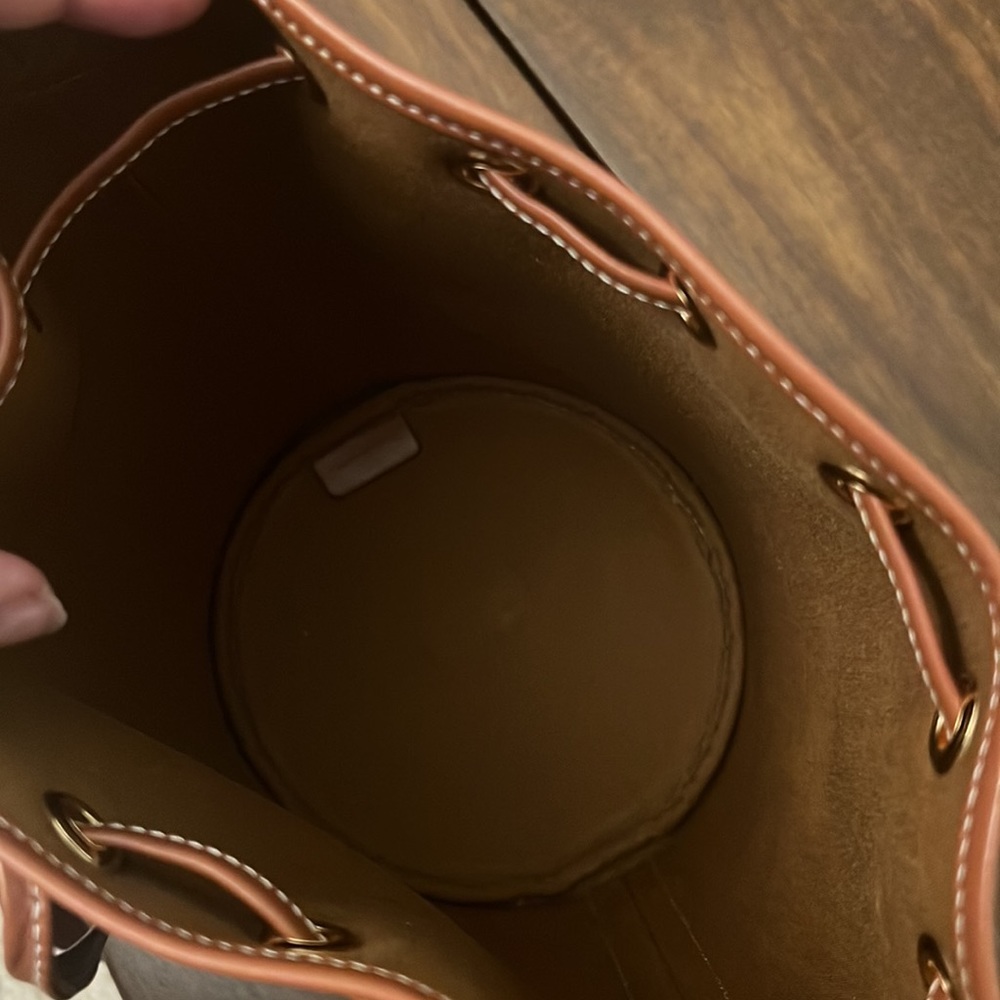 Celine Small Drawstring Bag In Triomphe Canvas An… - image 5